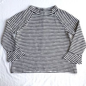 LOFT black and white loop knit sweatshirt